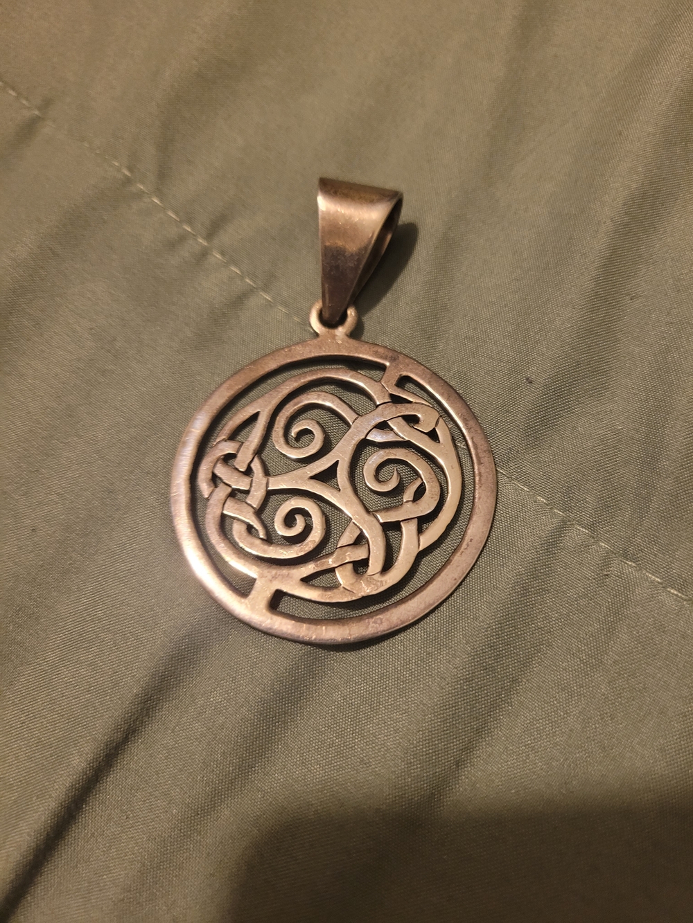 Source Unknown Silver Celtic Knot Spiral Pendant. No Necklace Just Pendant